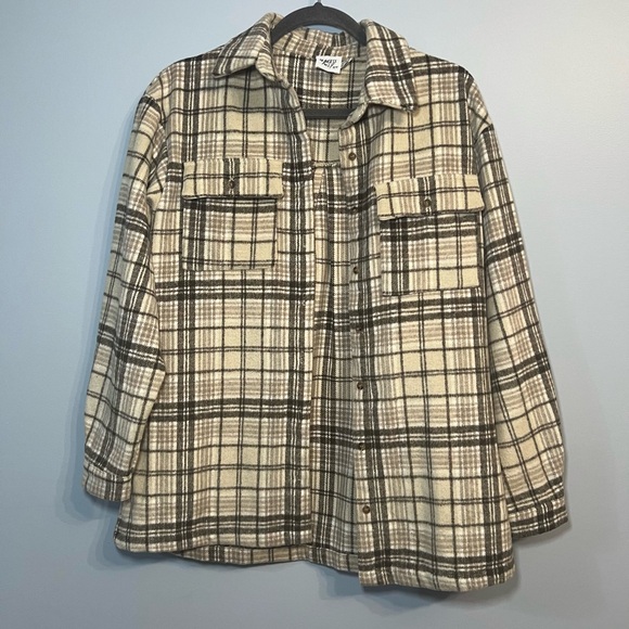 Princess Polly Plaid Shirt Jacket - Picture 1 of 3